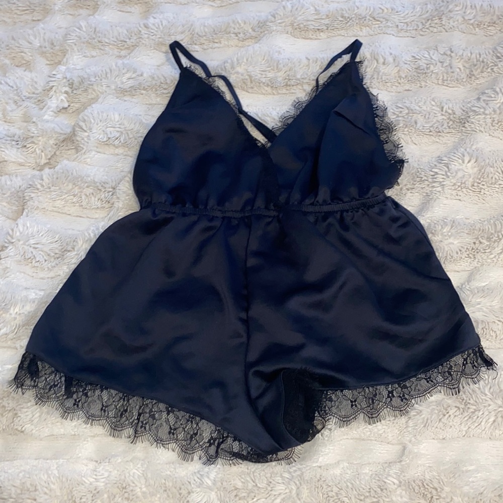 Forever 21 Satin silky romper (no tag)